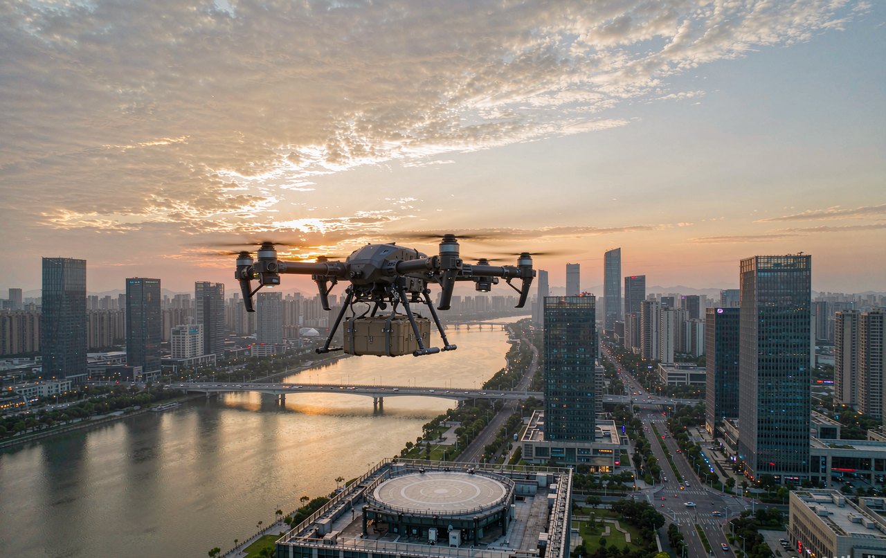 Guangzhou Opens Its First Routine Drone Logistics Route: 51.5 km, 30 Minutes, 150 Parcels a Day